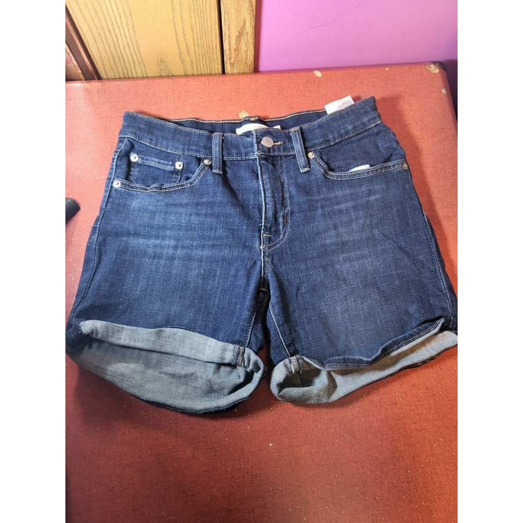Levis Womens Mid Length Denim Shorts Size 27